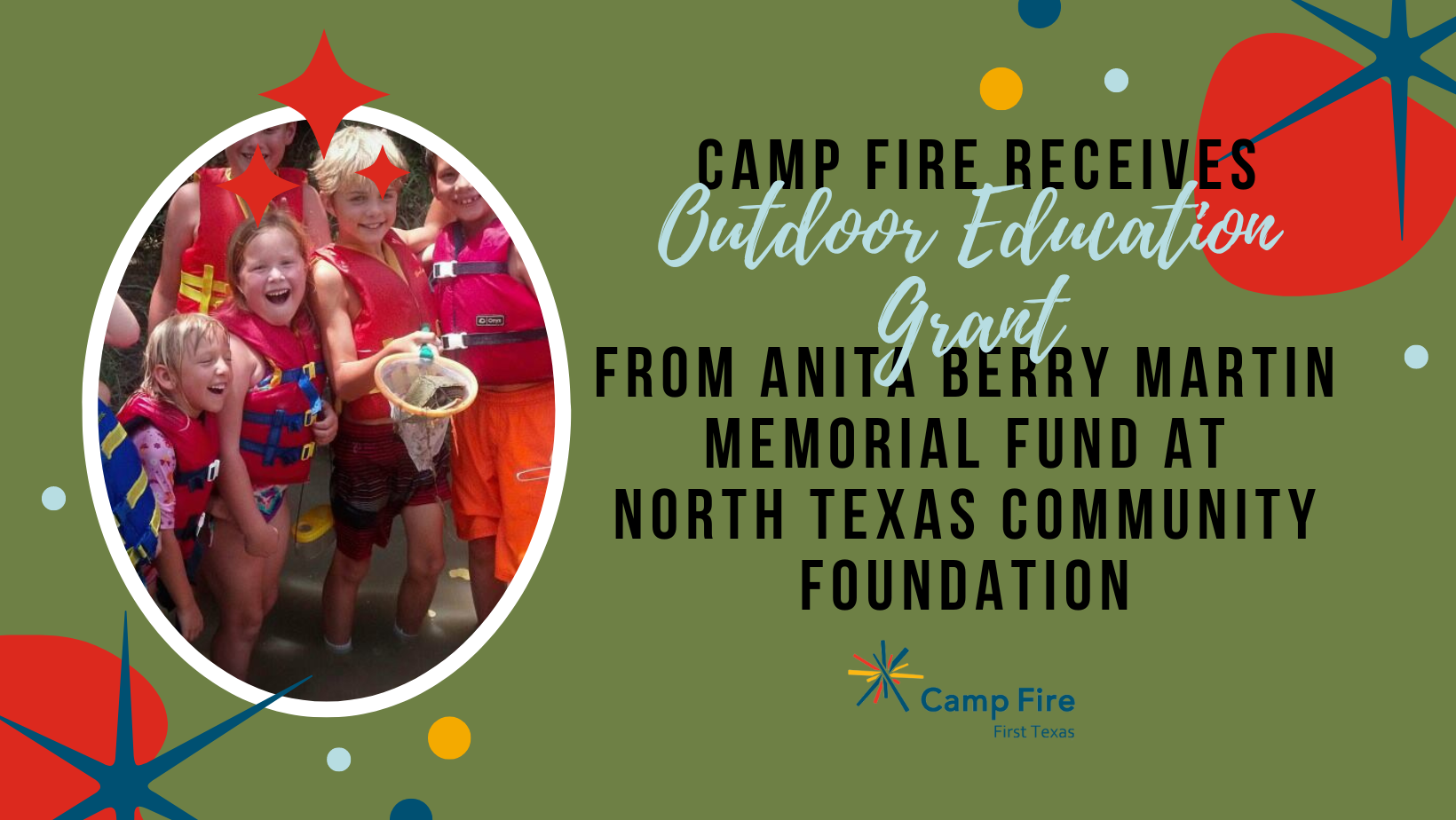Camp Fire Receives Outdoor Education Grant from Anita Berry Martin Memorial Fund at North Texas Community Foundation, a Camp Fire First Texas blog