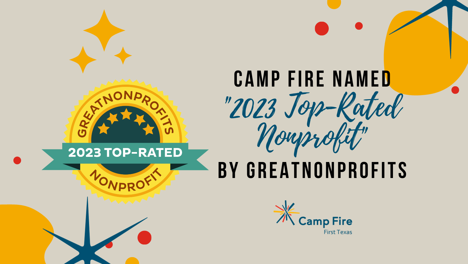 Camp Fire First Texas Named "2023 Top-Rated Nonprofit" by GreatNonprofits, a Camp Fire First Texas blog